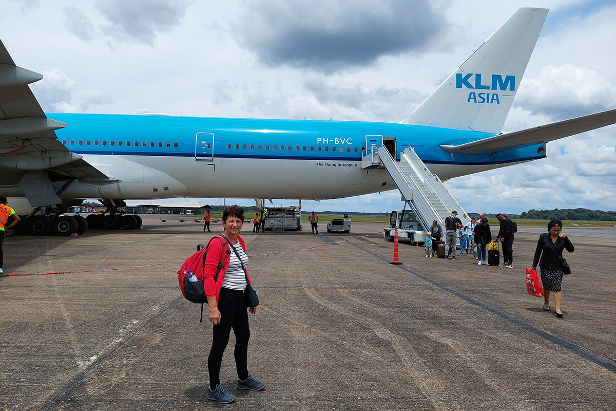 Boeing 777 naar J.A. Pengel in Suriname